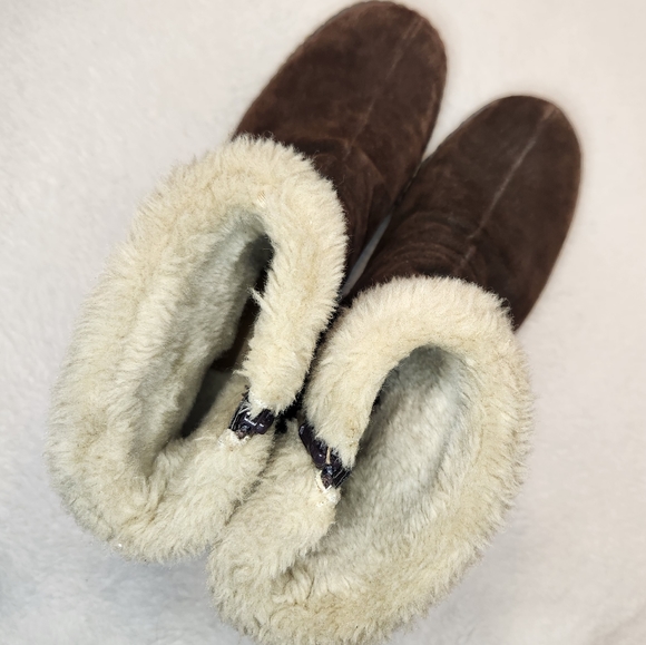 🐾 BareTraps Breesen Brown Suede Leather and Faux Fur Boots Size 7 - Picture 6 of 10